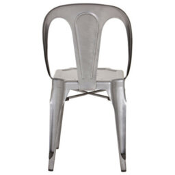 Orsina Grey Chair With Metal Frame, Comfy Grey Outdoor Metal Chair, Effortless Cleaning Metal Chair - thumbnail 5