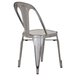Orsina Grey Chair With Metal Frame, Comfy Grey Outdoor Metal Chair, Effortless Cleaning Metal Chair - thumbnail 4