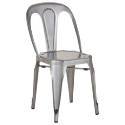 Orsina Grey Chair With Metal Frame, Comfy Grey Outdoor Metal Chair, Effortless Cleaning Metal Chair - thumbnail 1