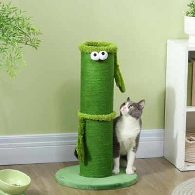 Pawhut Cat Scratcher Post Indoor With Sisal Rope, 63Cm Tall, Green - image 1