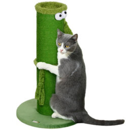Pawhut Cat Scratcher Post Indoor With Sisal Rope, 63Cm Tall, Green - thumbnail 2