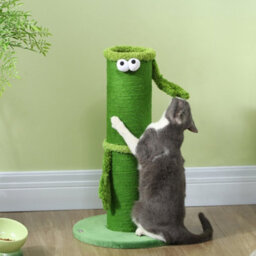 Pawhut Cat Scratcher Post Indoor With Sisal Rope, 63Cm Tall, Green - thumbnail 7