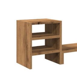 Walplus Monitor Stand With Desk Organiser Artisian Oak Engineered Wood - thumbnail 7