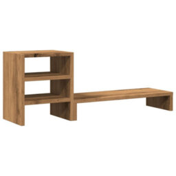 Walplus Monitor Stand With Desk Organiser Artisian Oak Engineered Wood - thumbnail 2