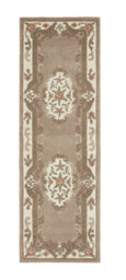 Beige Traditional Wool Rug, 25mm Thick Floral Handmade Rug, Beige Rug For Living Room, & Dining Room-150Cm X 240Cm - thumbnail 3
