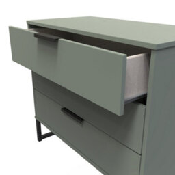 Beijing 3 Drawer Chest Of Drawers In Reed Green (Ready Assembled) - thumbnail 5