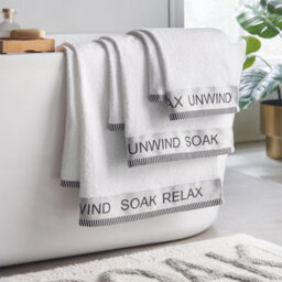 Catherine Lansfield Relax And Unwind Bath Sheet White - thumbnail 3