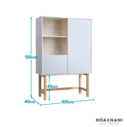 Nöa & Nani Noa & Nani Display Cabinet In Grey & Oak Finish Järstorp - thumbnail 5