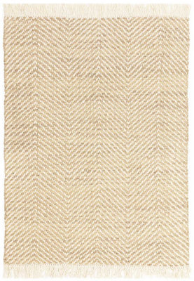 Handmade Kilim Modern Cream Geometric Cotton Jute Easy To Clean Rug For Living Room And Bedroom-160Cm X 230Cm - image 1