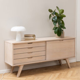 Furniture To Go A-Line Sideboard With 4 Drawers And Sliding Door In White Oak - thumbnail 7
