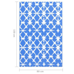 Walplus Outdoor Carpet Blue And White 80X150 Cm Pp - thumbnail 7