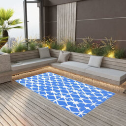 Walplus Outdoor Carpet Blue And White 80X150 Cm Pp - thumbnail 1