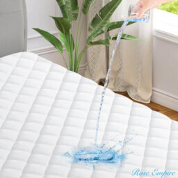 Rose Empire Premier Non-Noise Quilted Waterproof Mattress Protector 4Ft Small Double Bed - thumbnail 3