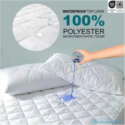 Rose Empire Premier Non-Noise Quilted Waterproof Mattress Protector 4Ft Small Double Bed - thumbnail 4