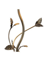Lighting Supermarket Leaf Antique Brass Table Lamp With Natural Linen Shade - thumbnail 3