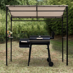 Costway 7Ft Grill Gazebo Patio Barbecue Canopy Shelter Soft Top Storage Hooks - thumbnail 5