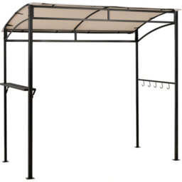 Costway 7Ft Grill Gazebo Patio Barbecue Canopy Shelter Soft Top Storage Hooks - thumbnail 1