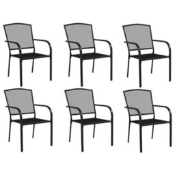 Berkfield 7 Piece Garden Dining Set Anthracite Steel - thumbnail 4