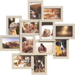 Songmics 12-Frame Wall Collage, Photo Display Set For Family Pictures, Memory Frame Collection, Natural Beige - thumbnail 8