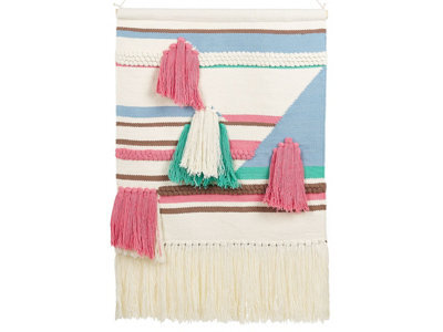 Wyld And Coco Handwoven Multicolour Cotton Wall Hanging With Tassels, W60 X H109Cm - image 1