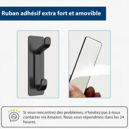 4-Piece Adhesive Wall Hooks, Bathroom Towel Rack, Kitchen Dishcloth Holder, No-Drill Wall Mount, Waterproof, Rustproof - thumbnail 4