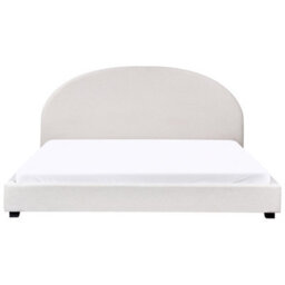Beliani Bed Fabric Vaucluse 180 X 200 Cm (Eu Super King) Off-White - thumbnail 4