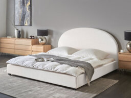 Beliani Bed Fabric Vaucluse 180 X 200 Cm (Eu Super King) Off-White - thumbnail 2