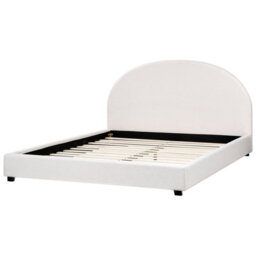 Beliani Bed Fabric Vaucluse 180 X 200 Cm (Eu Super King) Off-White - thumbnail 5