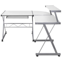 Berkfield Corner Computer Desk White 132X112X99 Cm Engineered Wood - thumbnail 2