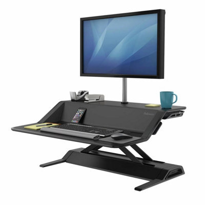 Fellowes Lotus™ Sit-Stand Workstation Patented Smooth Lift, 22 Height Levels, Dual Surfaces, Cable Management, Fully Assembled - image 1