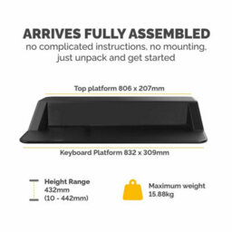 Fellowes Lotus™ Sit-Stand Workstation Patented Smooth Lift, 22 Height Levels, Dual Surfaces, Cable Management, Fully Assembled - thumbnail 2