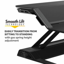 Fellowes Lotus™ Sit-Stand Workstation Patented Smooth Lift, 22 Height Levels, Dual Surfaces, Cable Management, Fully Assembled - thumbnail 3