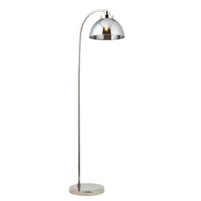 Luminosa Lighting Luminosa Caspa Task Floor Lamp, Bright Nickel Plate, Mirrored Glass - image 1