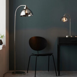Luminosa Lighting Luminosa Caspa Task Floor Lamp, Bright Nickel Plate, Mirrored Glass - thumbnail 3