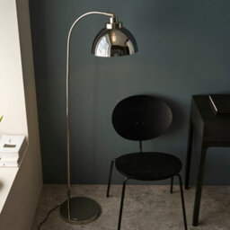 Luminosa Lighting Luminosa Caspa Task Floor Lamp, Bright Nickel Plate, Mirrored Glass - thumbnail 4