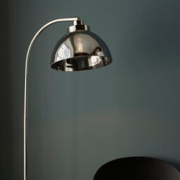 Luminosa Lighting Luminosa Caspa Task Floor Lamp, Bright Nickel Plate, Mirrored Glass - thumbnail 5