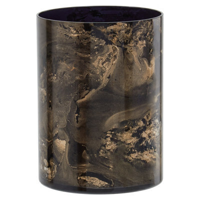 Orsina Gaia Black And Gold Small Candle Holder - image 1