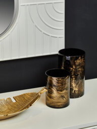 Orsina Gaia Black And Gold Small Candle Holder - thumbnail 2