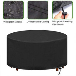 Garden Furniture Cover, Round Table Waterproof And Durable For Outdoor Use, Patio Furniture, Uv-Resistant Shelter Chairs - thumbnail 2