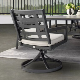Xample Agio Formia 7 Piece Outdoor Dining Set, Sintered Stone Table, Swivel Rocker Chairs, Sunbrella Cushions, Cover Included - thumbnail 5