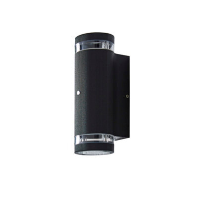 Generic Zinc Helix 2Lt Alum W Lux Blk Gu10 Max 35W Wall Light Black Zn-35685-Blk