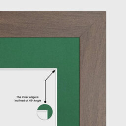AK Frames 26X8 Walnut Sleek Multi Photo Frame With Emerald Mount - Holds 5 Apertures (5X) 6X4 Photos - thumbnail 7