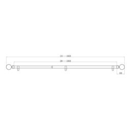 GoodHome Elasa Satin Brass Effect Extendable Ball Single Curtain Pole Set, (L)2000mm-3300mm (Dia)28mm - thumbnail 9