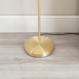 Valuelights Maya 3 Way Curved Arm Brushed Gold Floor Lamp For Living Room Lounge Hallway Light - Led Bulbs Included - thumbnail 4