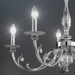 Luminosa Lighting Luminosa Pisani Multi Arm Chandeliers 5 Light Chrome - thumbnail 3