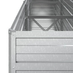 Berkfield Garden Raised Bed 240X40X77 Cm Galvanized Steel Silver - thumbnail 6