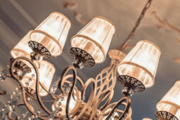 Luminosa Lighting Luminosa Grace Chandelier White With Gold & Crystal, 10 Light, E14 - thumbnail 2