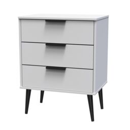Hong Kong Ready Assembled Matt Grey No Effect 3 Drawer Chest (H)740mm (W)575mm (D)395mm - thumbnail 2