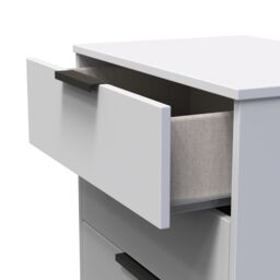 Hong Kong Ready Assembled Matt Grey No Effect 3 Drawer Chest (H)740mm (W)575mm (D)395mm - thumbnail 4