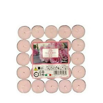 Prices Candles Scented Tealights (Pack Of 25) Rose (One Size)